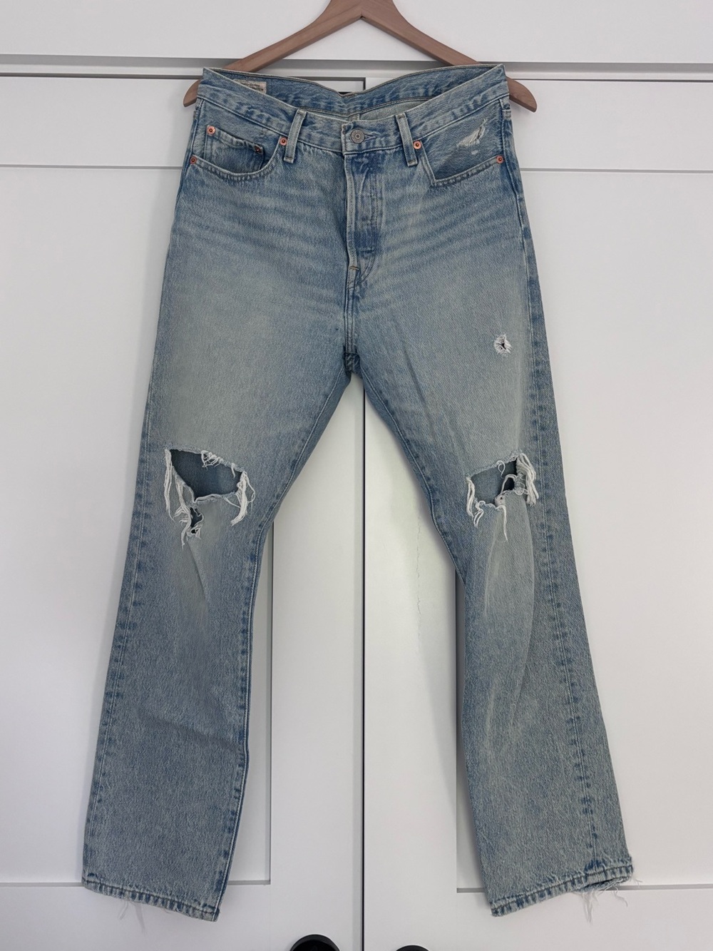 Levi's Light Blue Distressed 501 - 29x30 Morning Joyride
